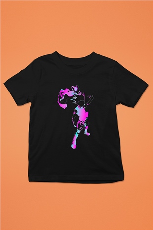Hunter X Hunter Baskılı Unisex Siyah Çocuk Tişört - Tshirt