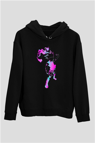 Hunter X Hunter Baskılı Unisex Siyah Hoodie