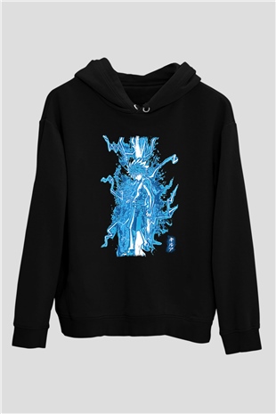 Hunter X Hunter Baskılı Unisex Siyah Hoodie