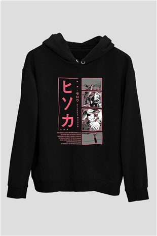 Hunter X Hunter Baskılı Unisex Siyah Hoodie