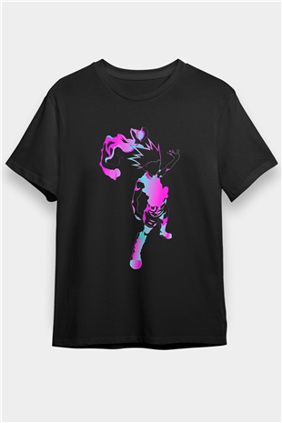 Hunter X Hunter Baskılı Unisex Siyah Tişört - Tshirt