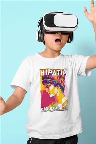 Hypatia of Alexandria Baskılı Unisex Beyaz Çocuk Tişörtü - Tshirt