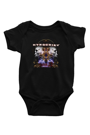 Hypocrispy Baskılı Unisex Siyah Bebek Body - Zıbın