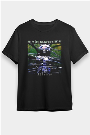 Hypocrispy Baskılı Unisex Siyah Tişört - Tshirt