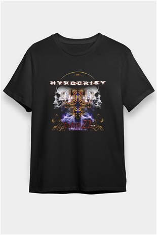 Hypocrispy Baskılı Unisex Siyah Tişört - Tshirt