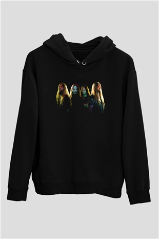 Hypocrisy Baskılı Unisex Siyah Kapüşonlu Sweatshirt