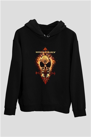 Hypocrisy Baskılı Unisex Siyah Kapüşonlu Sweatshirt