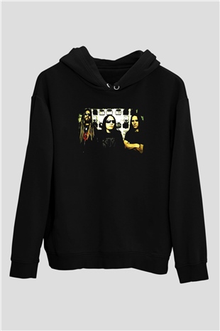 Hypocrisy Baskılı Unisex Siyah Kapüşonlu Sweatshirt