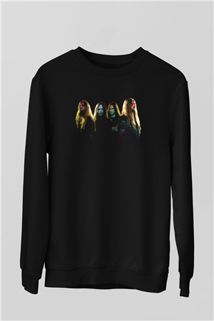 Hypocrisy Baskılı Unisex Siyah Sweatshirt