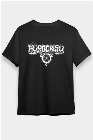 Hypocrisy Baskılı Unisex Siyah Tişört - Tshirt