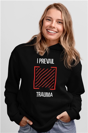 I Prevail Baskılı Unisex Siyah Kapüşonlu Sweatshirt