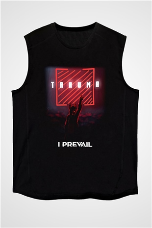 I Prevail Baskılı Unisex Siyah Kolsuz Tişört - Tshirt