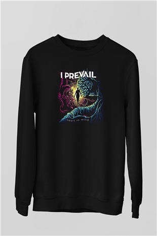 I Prevail Baskılı Unisex Siyah Sweatshirt