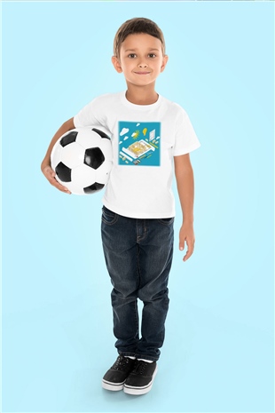 İç mimar Baskılı Beyaz Unisex Çocuk Tişört