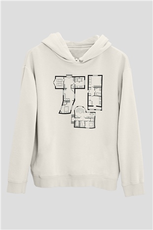 İç mimar Beyaz Unisex Hoodie