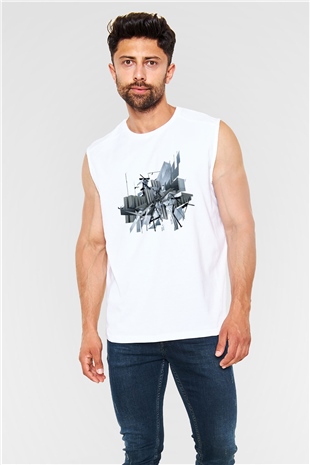 İç mimar Beyaz Unisex Kolsuz Tişört