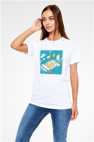 İç mimar Beyaz Unisex Tişört T-Shirt - TişörtFabrikası