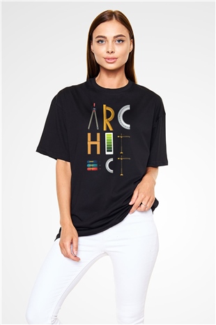 İç mimar Siyah Oversize Tişört Oversize T-shirt - TişörtFabrikası