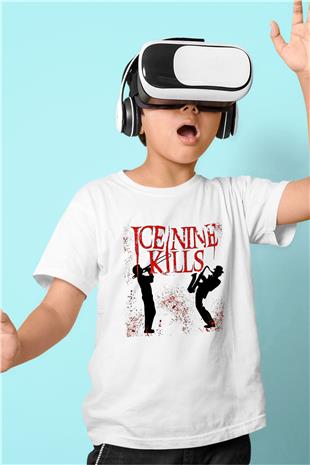 Ice Nine Kills Baskılı Beyaz Unisex Beyaz Çocuk Tişört - Tshirt