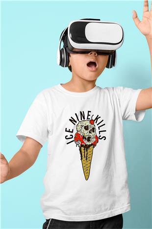Ice Nine Kills Baskılı Beyaz Unisex Beyaz Çocuk Tişört - Tshirt