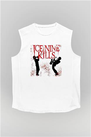 Ice Nine Kills Baskılı Beyaz Unisex Kolsuz Tişört - Tshirt