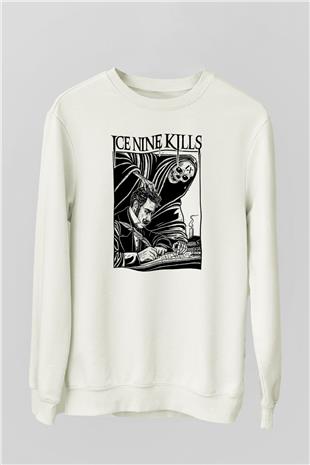Ice Nine Kills Baskılı Beyaz Unisex Sweatshirt