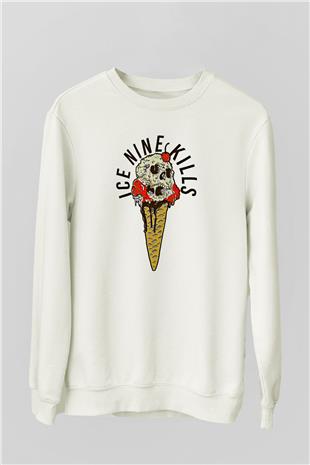 Ice Nine Kills Baskılı Beyaz Unisex Sweatshirt