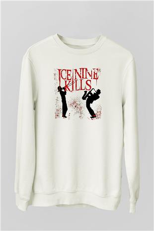 Ice Nine Kills Baskılı Beyaz Unisex Sweatshirt