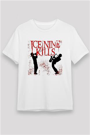 Ice Nine Kills Baskılı Unisex Beyaz Tişört - Tshirt
