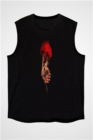Ice Nine Kills Baskılı Unisex Siyah Kolsuz Tişört - Tshirt