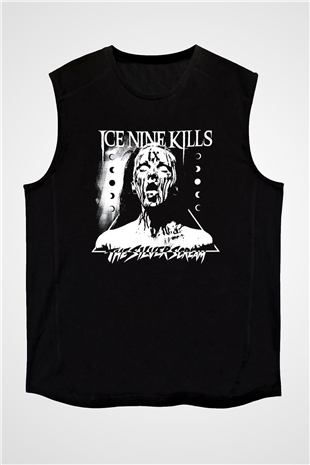 Ice Nine Kills Baskılı Unisex Siyah Kolsuz Tişört - Tshirt