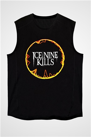 Ice Nine Kills Baskılı Unisex Siyah Kolsuz Tişört - Tshirt