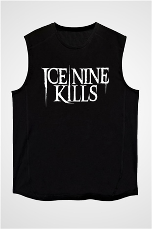 Ice Nine Kills Baskılı Unisex Siyah Kolsuz Tişört - Tshirt