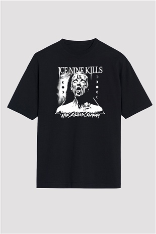 Ice Nine Kills Baskılı Unisex Siyah Oversize Tişört - Tshirt