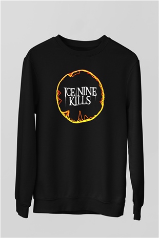 Ice Nine Kills Baskılı Unisex Siyah Sweatshirt