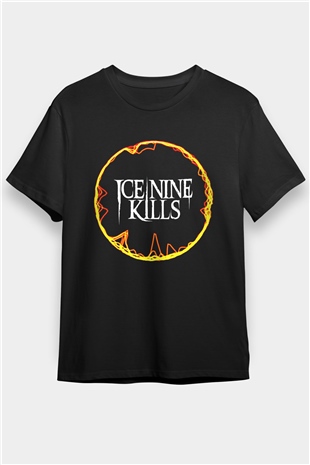 Ice Nine Kills Baskılı Unisex Siyah Tişört - Tshirt