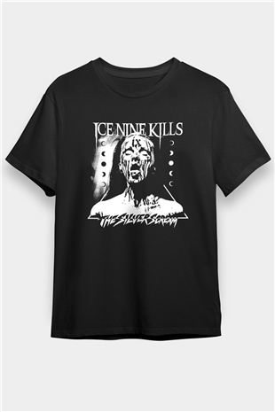 Ice Nine Kills Baskılı Unisex Siyah Tişört - Tshirt