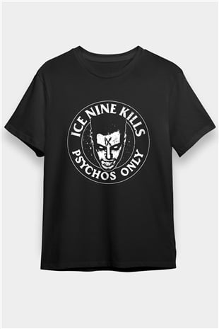 Ice Nine Kills Baskılı Unisex Siyah Tişört - Tshirt
