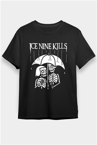 Ice Nine Kills Baskılı Unisex Siyah Tişört - Tshirt