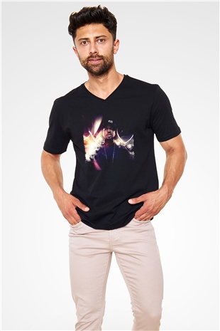 Ice-T Siyah Unisex V Yaka Tişört