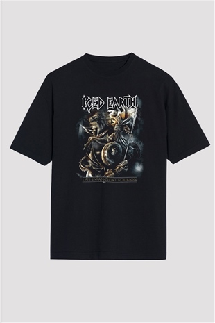 Iced Earth Siyah Unisex Oversize Tişört T-Shirt