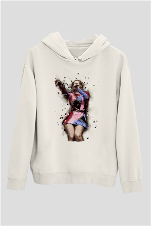 Iggy Azalea Beyaz Unisex Kapüşonlu Sweatshirt