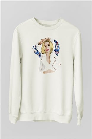 Iggy Azalea Beyaz Unisex Sweatshirt