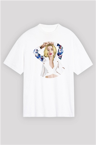 Iggy Azalea Beyaz Oversize Tişört Oversize T-shirt - TişörtFabrikası