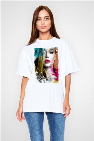 Iggy Azalea Beyaz Oversize Tişört Oversize T-shirt - TişörtFabrikası