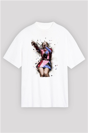 Iggy Azalea Beyaz Oversize Tişört Oversize T-shirt - TişörtFabrikası