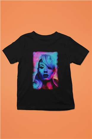Iggy Azalea Siyah Unisex Çocuk Tişört