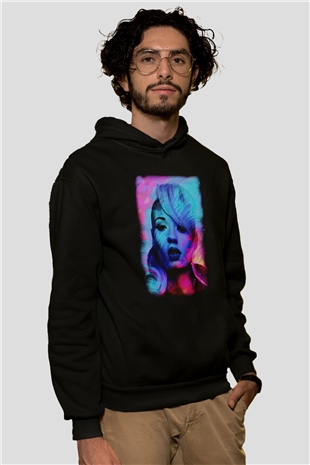 Iggy Azalea Siyah Unisex Kapüşonlu Sweatshirt