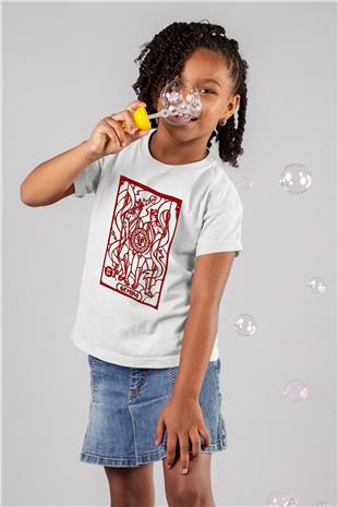 İkizler Burcu Baskılı Beyaz Unisex Beyaz Çocuk Tişört - Tshirt