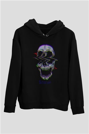 İlizyon Kurukafa Siyah Unisex Hoodie